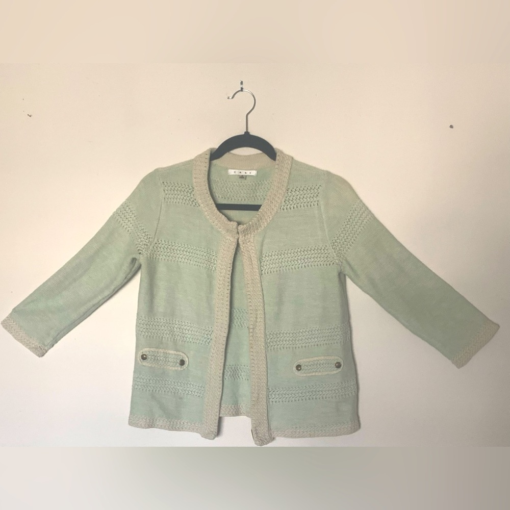 CAbi Cardigan Sweater with Metal Closures Size S